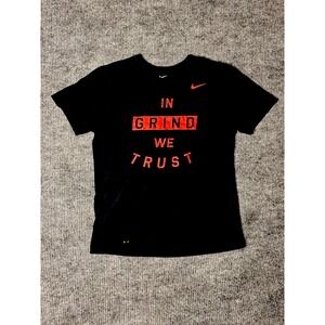 Rare Vintage Nike In Grind We Trust Shirt Sz Large Faded Retro